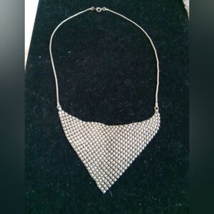 Sterling silver mesh triangle choker